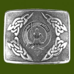 Bannerman Clan Badge Interlace Mens Stylish Pewter Kilt Belt Buckle