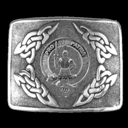 Image 0 of Bannerman Clan Badge Interlace Mens Sterling Silver Kilt Belt Buckle