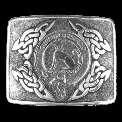Image 0 of Hunter Clan Badge Interlace Mens Sterling Silver Kilt Belt Buckle