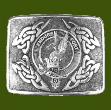 Image 0 of Lindsay Clan Badge Interlace Mens Stylish Pewter Kilt Belt Buckle