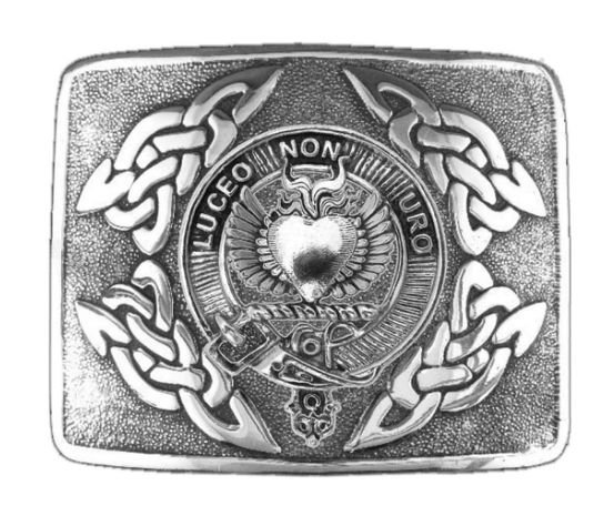 Image 1 of Smith Clan Badge Interlace Mens Sterling Silver Kilt Belt Buckle