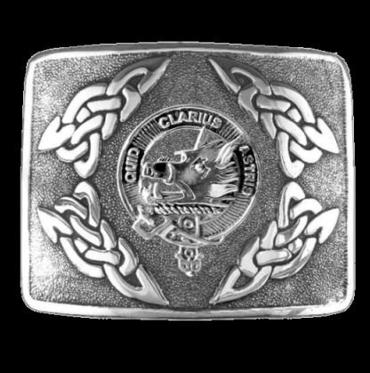 Image 0 of Baillie Clan Badge Interlace Mens Sterling Silver Kilt Belt Buckle