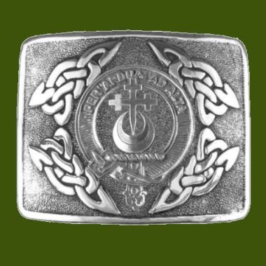 Image 0 of Hannay Clan Badge Interlace Mens Stylish Pewter Kilt Belt Buckle