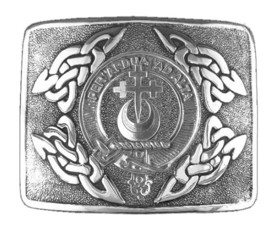 Image 1 of Hannay Clan Badge Interlace Mens Stylish Pewter Kilt Belt Buckle