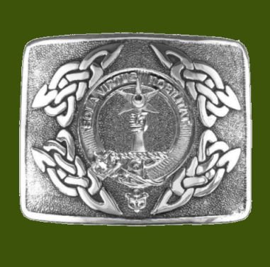 Image 0 of Henderson Clan Badge Interlace Mens Stylish Pewter Kilt Belt Buckle