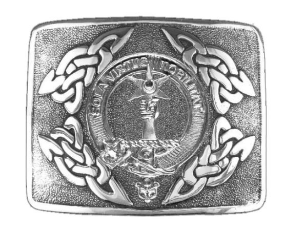 Image 1 of Henderson Clan Badge Interlace Mens Stylish Pewter Kilt Belt Buckle