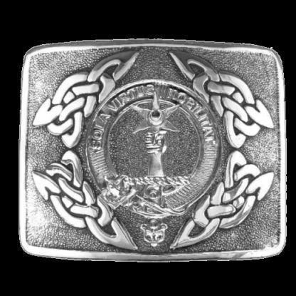 Image 0 of Henderson Clan Badge Interlace Mens Sterling Silver Kilt Belt Buckle