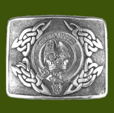 Image 0 of Hay Clan Badge Interlace Mens Stylish Pewter Kilt Belt Buckle