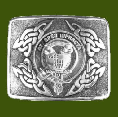 Image 0 of Hope Clan Badge Interlace Mens Stylish Pewter Kilt Belt Buckle