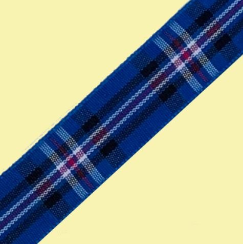 Image 0 of Glasgow Rangers Plaid Polyester Fabric Tartan Ribbon 16mm x 3 metres