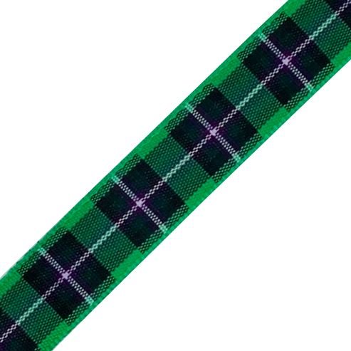 Image 1 of Hibernian Plaid Polyester Fabric Tartan Ribbon 16mm x 3 metres