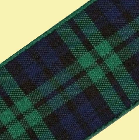 Image 0 of Black Watch Modern Plaid Polyester Fabric Tartan Ribbon 25mm x 3 metres