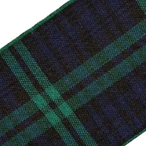 Image 1 of Black Watch Modern Plaid Polyester Fabric Tartan Ribbon 40mm x 1 metre