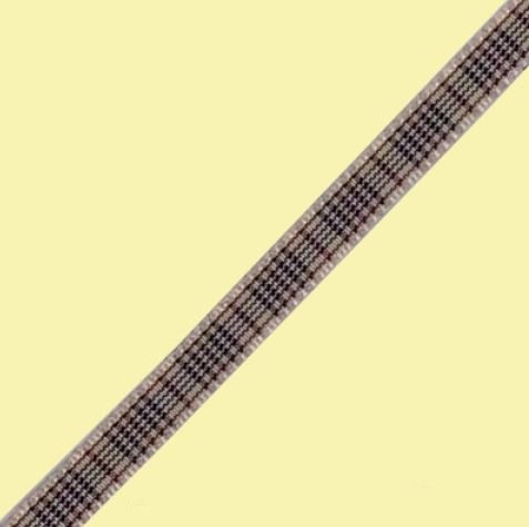 Image 0 of Blackberry Plaid Polyester Fabric Tartan Ribbon 7mm x 3 metres
