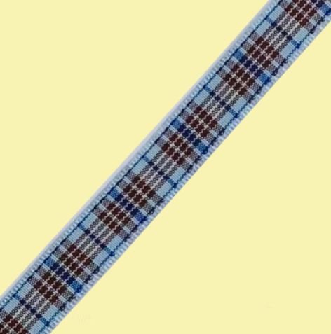 Image 0 of Blueberry Plaid Polyester Fabric Tartan Ribbon 10mm x 1 metre