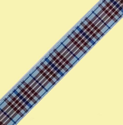 Image 0 of Blueberry Plaid Polyester Fabric Tartan Ribbon 16mm x 1 metre