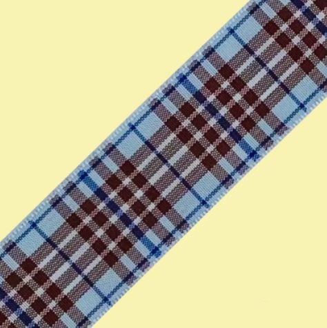 Image 0 of Blueberry Plaid Polyester Fabric Tartan Ribbon 25mm x 1 metre