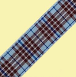 Blueberry Plaid Polyester Fabric Tartan Ribbon 25mm x 1 metre