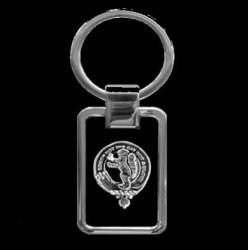 Chattan Clan Badge Stainless Steel Silver Clan Crest Keyring