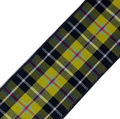 Image 1 of Cornish National Plaid Polyester Fabric Tartan Ribbon 25mm x 1 metre