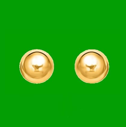 Image 0 of Ball Simple Round Polished Tiny 10K Yellow Gold Stud Earrings 