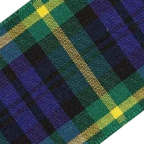 Image 1 of Gordon Modern Plaid Polyester Fabric Tartan Ribbon 40mm x 3 metres