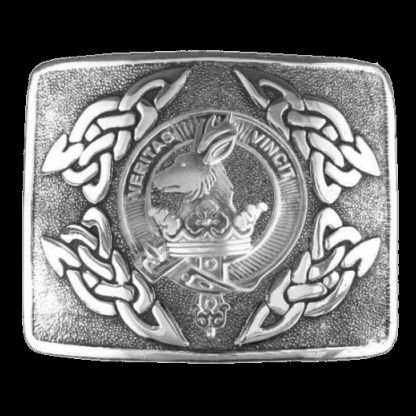 Image 0 of Keith Clan Badge Interlace Mens Sterling Silver Kilt Belt Buckle