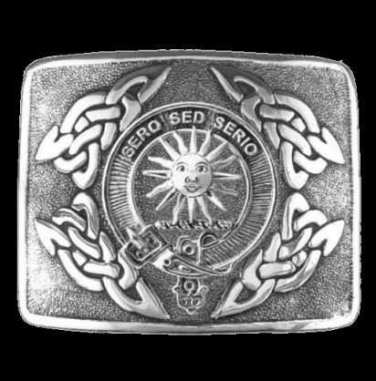 Image 0 of Kerr Clan Badge Interlace Mens Sterling Silver Kilt Belt Buckle