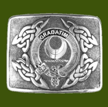 Image 0 of Kilgour Clan Badge Interlace Mens Stylish Pewter Kilt Belt Buckle