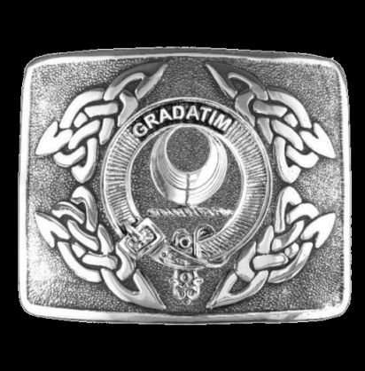 Image 0 of Kilgour Clan Badge Interlace Mens Sterling Silver Kilt Belt Buckle