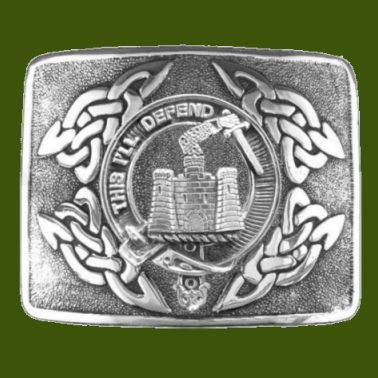 Image 0 of Kincaid Clan Badge Interlace Mens Stylish Pewter Kilt Belt Buckle