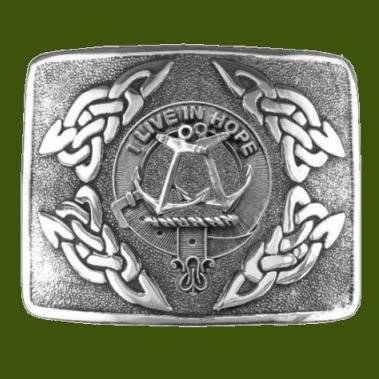 Image 0 of Kinnear Clan Badge Interlace Mens Stylish Pewter Kilt Belt Buckle