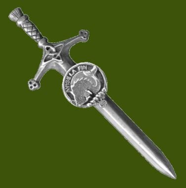 Image 0 of Kennedy Clan Badge Stylish Pewter Clan Crest Large Kilt Pin