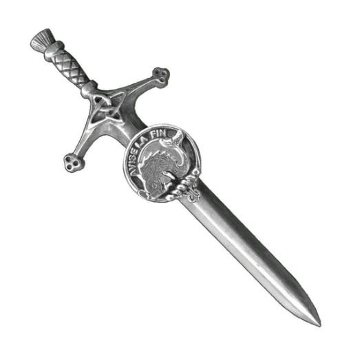 Image 1 of Kennedy Clan Badge Stylish Pewter Clan Crest Large Kilt Pin