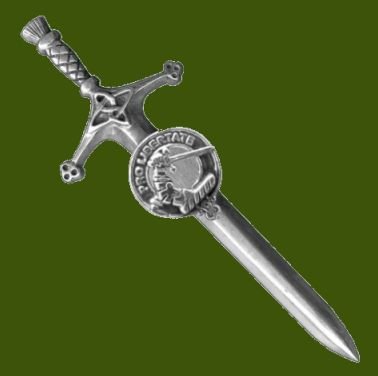 Image 0 of Wallace Clan Badge Stylish Pewter Clan Crest Large Kilt Pin