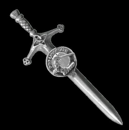 Image 0 of Wallace Clan Badge Sterling Silver Clan Crest Large Kilt Pin