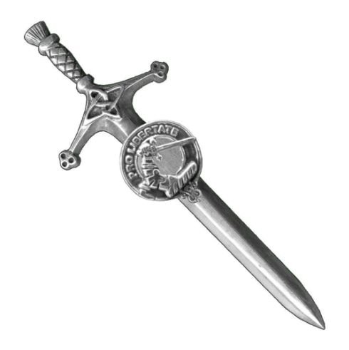 Image 1 of Wallace Clan Badge Sterling Silver Clan Crest Large Kilt Pin