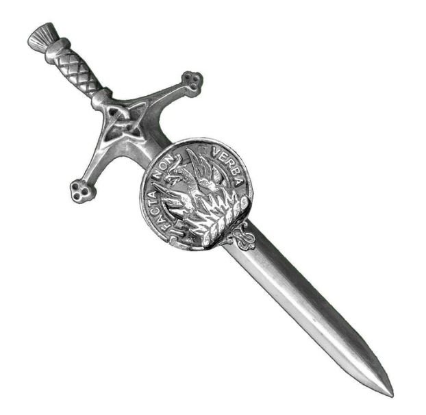 Image 1 of Snodgrass Clan Badge Stylish Pewter Clan Crest Large Kilt Pin