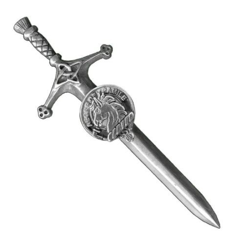 Image 1 of Tait Clan Badge Sterling Silver Clan Crest Large Kilt Pin