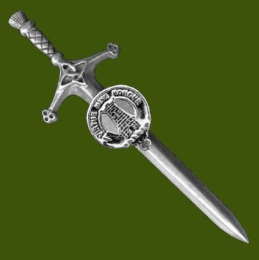 Image 0 of MacLean Clan Badge Stylish Pewter Clan Crest Large Kilt Pin