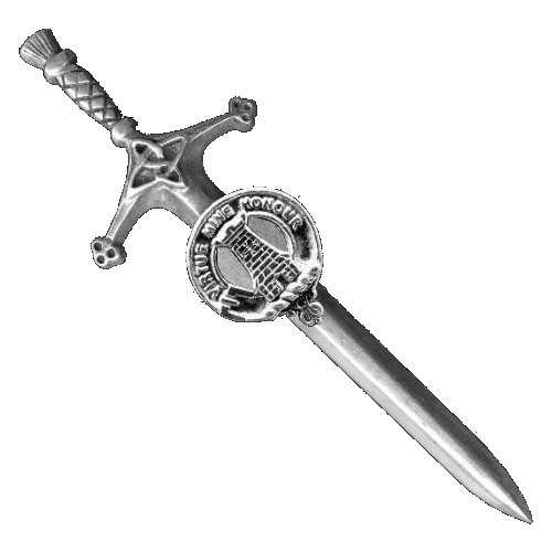 Image 1 of MacLean Clan Badge Stylish Pewter Clan Crest Large Kilt Pin