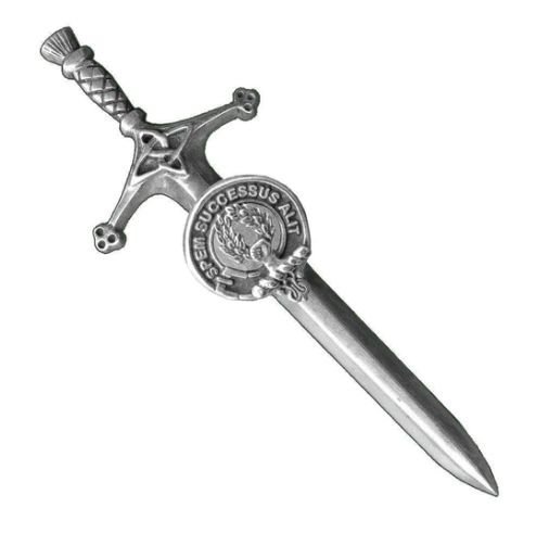 Image 1 of Ross Clan Badge Sterling Silver Clan Crest Large Kilt Pin