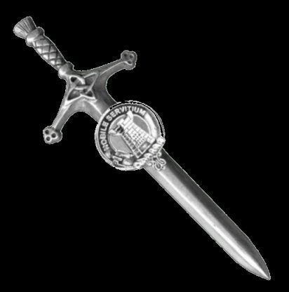 Image 0 of Spaulding Clan Badge Sterling Silver Clan Crest Large Kilt Pin