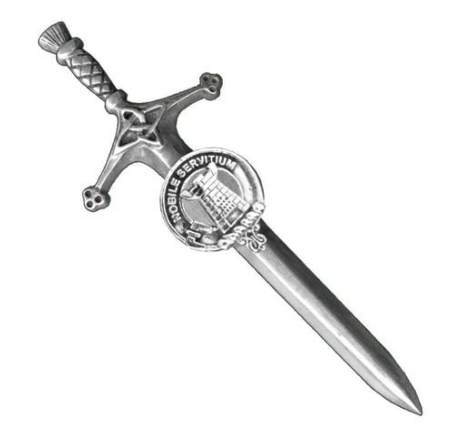 Image 1 of Spaulding Clan Badge Sterling Silver Clan Crest Large Kilt Pin