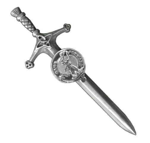 Image 1 of Stirling Clan Badge Stylish Pewter Clan Crest Large Kilt Pin