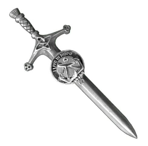 Image 1 of Kinnear Clan Badge Stylish Pewter Clan Crest Large Kilt Pin