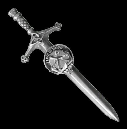 Image 0 of Kinnear Clan Badge Sterling Silver Clan Crest Large Kilt Pin