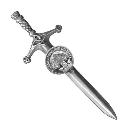 Image 1 of Urquhart Clan Badge Stylish Pewter Clan Crest Large Kilt Pin