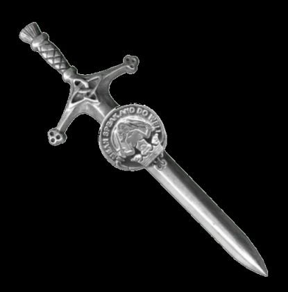 Image 0 of Urquhart Clan Badge Sterling Silver Clan Crest Large Kilt Pin