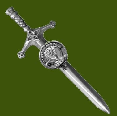 Image 0 of Rose Clan Badge Stylish Pewter Clan Crest Large Kilt Pin
